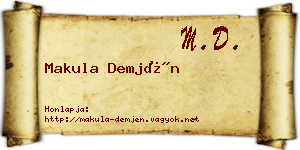 Makula Demjén névjegykártya